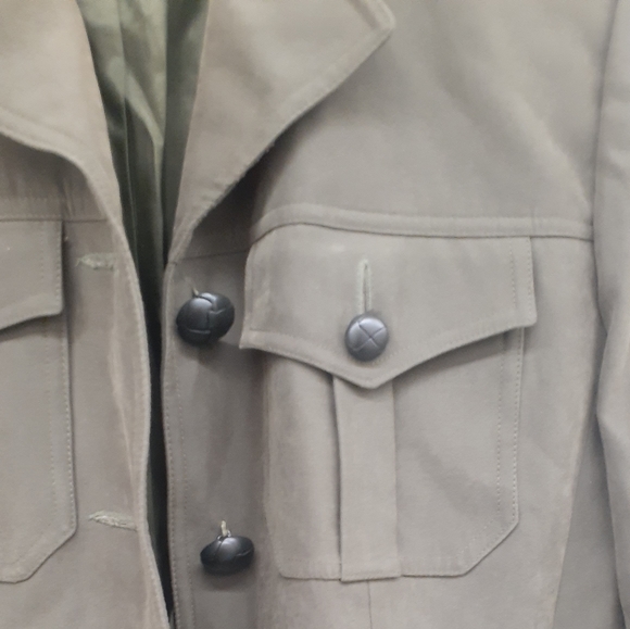 VERTIGO PARIS Army Green Utility Military  jacket Blazer sz L SCHOOLBOY UNIFORM - Picture 6 of 8